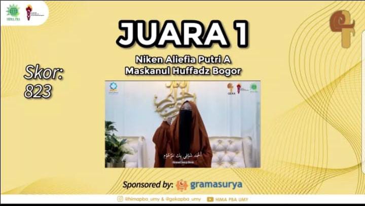 Bersaing dengan Mahasiswa, Maskanul Huffadz Rebut Juara 1 Pidato Bahasa Arab