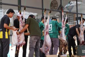 kerjasama dalam kegiatan kurban sebagai wujud peduli antar sesama