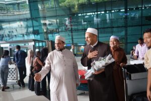 penyambutan kedatangan dosen dari mesir sebagai guru aqidah