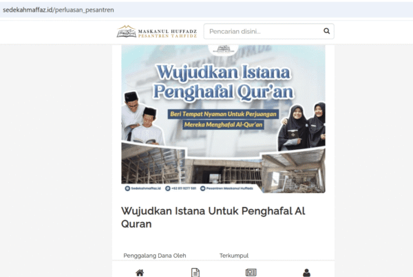 sedekah online Maskanul Huffadz
