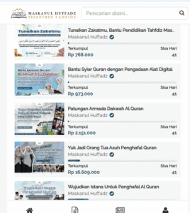 penyaluran sedekah online maskanul huffadz